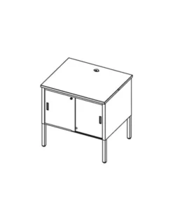 Safco Storage Tbl 48X36 W/Lkdrs/Lpl, TSA4836D