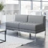 Flash Furniture 2 Piece Gray LeatherSoft Modular Lounge Set