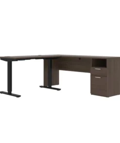 BESTAR Upstand 72W L-Shaped Electric Standing Desk in antigua