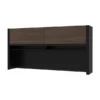 Bestar Connexion 71W Hutch for Narrow Desk Shell, Antigua & Black