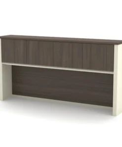 Bestar Prestige + 72W Hutch for Desk Shell, White Chocolate & Antigua