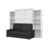 Bestar Pur Queen Murphy Bed, Two Storage Units And A Sofa (115“)