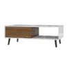 Bestar Alga 48W Coffee Table, White & Walnut Brown
