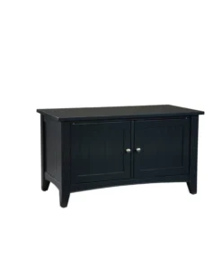 Alaterre Furniture Shaker Cottage Storage Cabinet Bench, Charcoal Gray