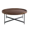 Alaterre Furniture Brookline 42" Round Coffee Table, Medium Chestnut