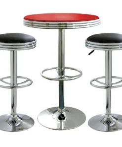 Amerihome Retro Mixed Soda Shop Bistro Set, 3 Piece Set