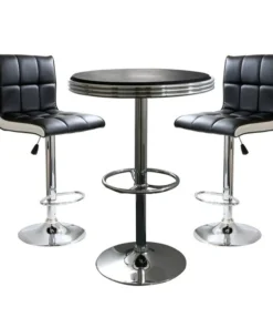 Amerihome Retro 2 Tone Bistro Set, 3 Piece Set