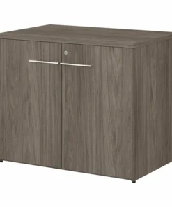 Bush Business Furniture Office 500 36W Storage Cabinet W/ Doors in Modern Hickory - Assembled