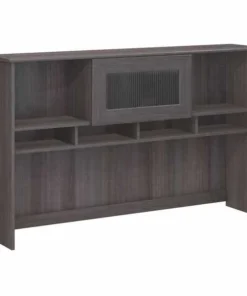 Bush Furniture Cabot 60W Hutch in Heather Gray