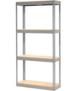 Global Equipment Record Storage Rack Without Boxes 42"W x 15"D x 84"H - Gray