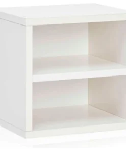 Way Basics Stackable Cube With Shelf, White