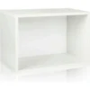 Way Basics Stackable Large Rectangle Shelf, White