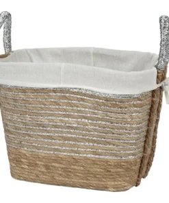 Creative Ware Home Austin Metallic Straw Basket Medium