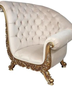 Design Toscano Lombard Art Deco Winged Sofa Chair