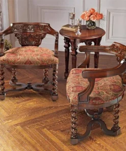 Design Toscano Brussels Library Bergere Chair, PK 2