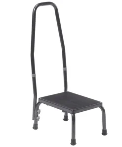 Drive Medical Footstool w/ Non Skid Rubber Platform & Handrail