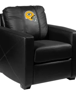 Dreamseat Silver Club Chair with Green Bay Packers Helmet Logo