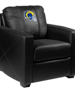 Dreamseat Silver Club Chair with Los Angeles Rams Helmet Logo