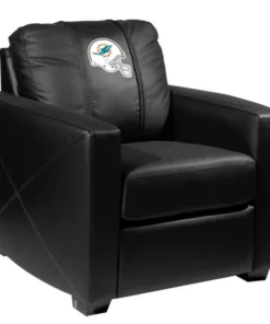 Dreamseat Silver Club Chair with Miami Dolphins Helmet Logo