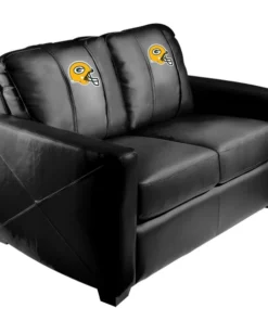Dreamseat Silver Loveseat with Green Bay Packers Helmet Logo