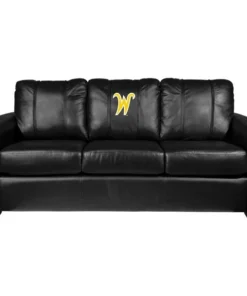 Dreamseat Silver Sofa with Wichita State Secondary Logo