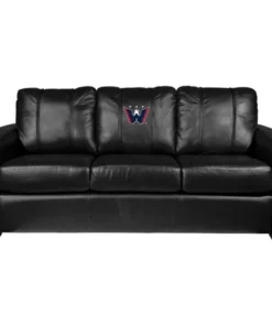 Dreamseat Silver Sofa with Washington Capitals Gaming Icon Logo