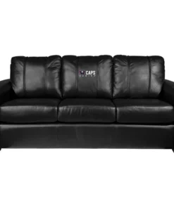 Dreamseat Silver Sofa with Washington Capitals Gaming Wordmark Logo