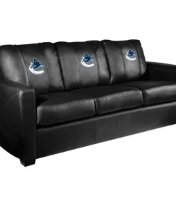 Dreamseat Silver Sofa with Vancouver Canucks Logo