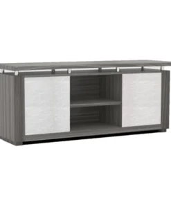 Safco Sterling 72" Low Wall Cabinet, Driftwood