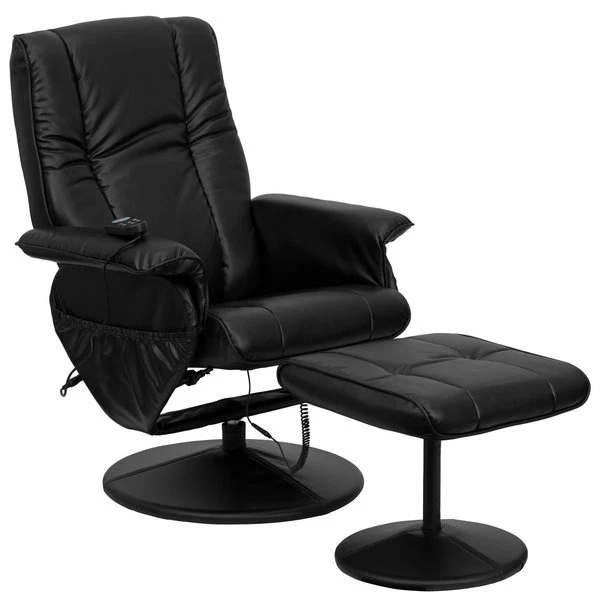 Flash Furniture Recliner, 31" to 43" x 41", Upholstery Color: Black - Image 5