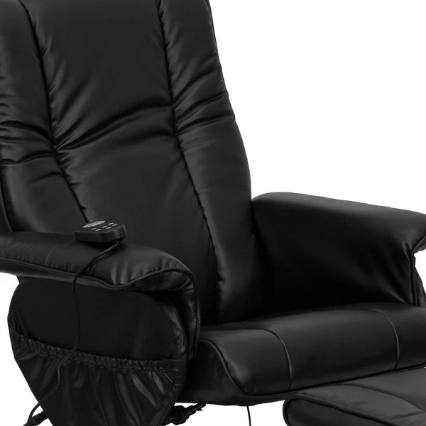 Flash Furniture Recliner, 31" to 43" x 41", Upholstery Color: Black - Image 7