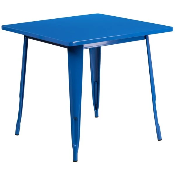 Flash Furniture Square 31.5" W, 31.5" L, 29.5" H, Metal Top, Blue - Image 2
