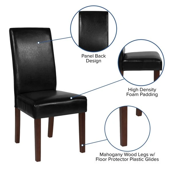 Flash Furniture Accent Chair, 21-1/2" x 40", Upholstery Color: Black - Image 4