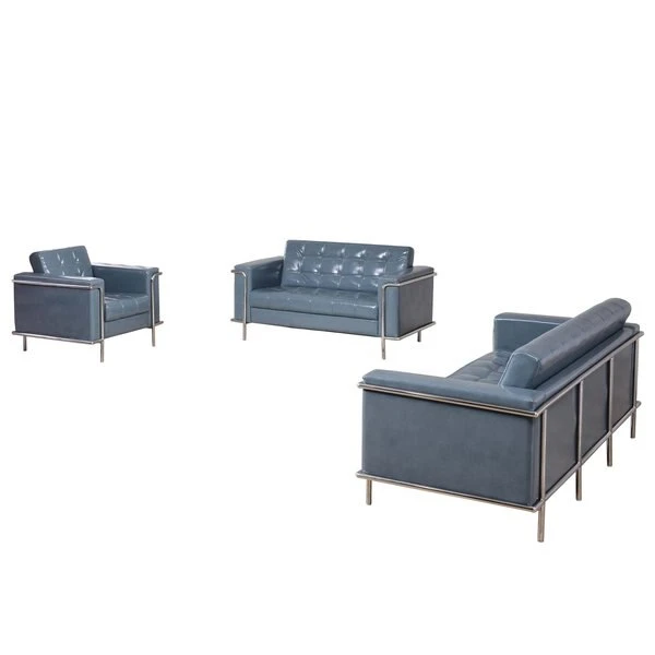 Flash Furniture Living Room Set, 33" x 32-1/2", Upholstery Color: Gray - Image 2