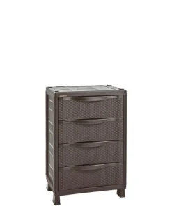 Rimax 4-Drawer Resin Rattan Cabinet