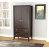 Inval Armoire/Wardrobe 20.4 in. D x 31.5 in. W x 63 in. H in Espresso