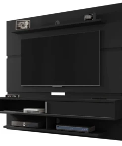 Manhattan Comfort Astor 70.86 Floating Entertainment Center, Black