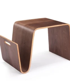 Manhattan Comfort Brookside End Table in Walnut