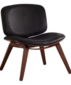 Monarch Specialties Accent Chair, Dark Brown Leather-Look Fabric