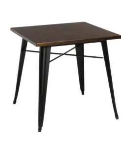 Ofm Square Wood Top, Black