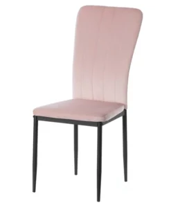 Fabulaxe Pink Modern And Contemporary Tufted Velvet Upholstered Accent Dining Chair