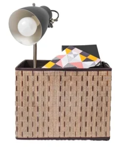 Vintiquewise Beige Foldable Decorative Storage Box for Living Room, Bedroom, Dining, Playroom or Office