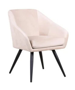 Sego Lily Milad Accent Chair Beige Velvet