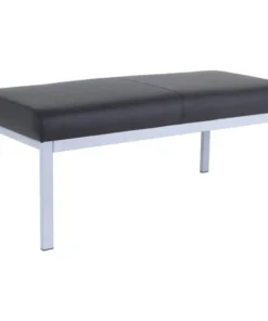 Lorell Guest Bench, Antimicrobial Vinyl, 44-5/8"x20-1/4"x18-7/8", BKSR