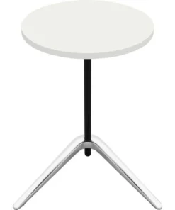 Lorell Guest Area Round Top Accent Table White Round Top