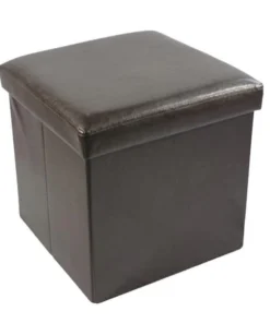 Achim Importing Achim OTFL15BR04 15 x 15 x 15 in. Collapsible Storage Ottoman; Brown