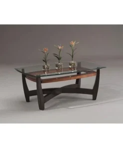 Bassett Miror Co Inc Bassett Mirror T1078-100-411EC Elation Rectangle Cocktail Table; Copper Ring