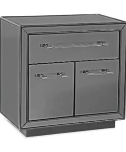 Bassett Miror Co Inc Bassett Mirror 7900-LR-225 30 x 17 x 29 in. Trevor Chair-side Chest Smoked Mirror - Set of 2