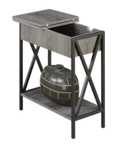 Convenience Concepts 161859WGY Tucson Electric Flip Top End Table