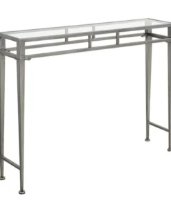 Convenience Concepts 227899S Gold Coast Julia Hall Console Table; Silver